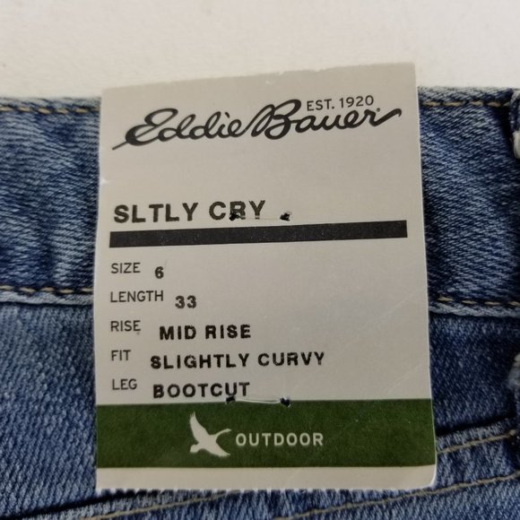 Eddie Bauer Womens Blue Vintage Slightly Curvy Boo - Picture 5 of 8